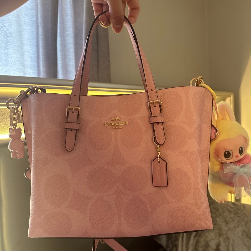 Coach Pink Signature Tote Bag